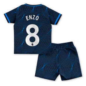 Chelsea Enzo Fernandez #8 Replica Away Stadium Kit for Kids 2023-24 Short Sleeve (+ pants)